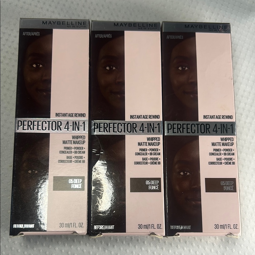 3x 05 Deep - Maybelline Instant Age Rewind Perfector 4-in-1 Whipped Matte Makeup